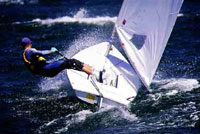 Laser sailing dinghy